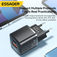 Essager ES-CD31 Accessoires Mobiles Universels Double Port Pd 20W Usb a Type C Wall Phone Gan Fast Charger pour Iphone Samsung