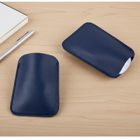 Étui pour ordinateur portable en cuir PU portable, étui pour souris, protection compacte, rangement pour écouteurs, accessoires informatiques, housse de protection