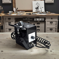 2.0 double Action beauté et lumière corps aérographe système de maquillage alimentation par gravité simple Double Action cuivre Piston aérographe compresseur