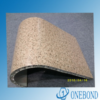Surface en marbre véritable AHP Panneau alvéolé en aluminium pour extérieur Panneau alvéolé en aluminium enveloppé pour intérieur
