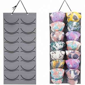 2024 Sac de rangement suspendu mural transfrontalier à 14 emplacements pour casquettes de baseball et casquettes à visière, présentoir de casquettes pour armoire - Product Image 4