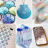 Paillettes hexagonales holographiques en PET mélangées en gros, de différentes tailles, pour projets d'extrusion de résine époxy et artisanat, échantillons gratuits