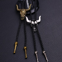 2024 Western Vintage Bolo cravate pour hommes femmes en cuir cravate vache crâne conception Cowboy Bolo cravates