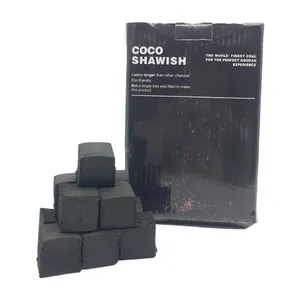 HQHC00025 HongQiang Free Samples good quality Cubes pure Coconut Shell Hookah Charcoal for Shisha