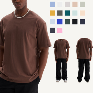 T-shirt de couleur unie décontracté de haute qualité pour hommes, style de rue à la mode avec impression numérique - Product Image 2