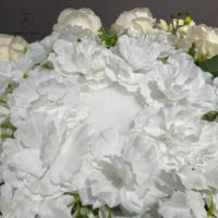 Décoration de table de mariage : Boule de fleurs violettes, Centre de table en fleurs violet foncé, Boule de centre de table en fleurs violettes et blanches