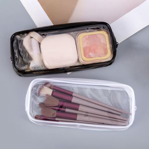 Multifunctional Pvc Zipper Makeup Pouch Transparent Pencil <b>Clear</b> Travel Cosmetic Brush <b>Bag</b> - Product Image 4