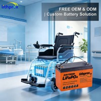 Batterie de fauteuil roulant électrique LiFePO4 24V150AH de haute qualité, performance constante, entretien zéro, pour scooter à 4 roues, CE FCC RoHS