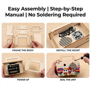 Kit de robotique en bois 5-en-1 de qualité supérieure à assembler soi-même, kits d'ingénierie physique avec interphone pour les établissements d'enseignement - Product Image 4