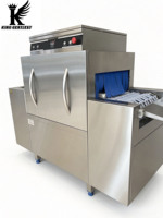 Lave-vaisselle commercial de type convoyeur automatique pour restaurants, hôtels et services de traiteur