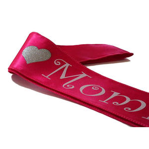 قطعة بالجملة مخصصة رخيصة فارغة عادي الساتان المسابقة أمي أن يكون وشاح استحمام الطفل الطرف اللوازم - Product Image 3