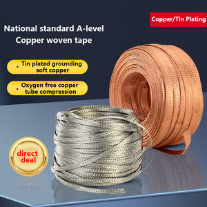 구리 꼬임선 접지선 연성 연결 평평한 구리선 6/10/25/35 제곱 박형선 무도금 구리선 주석 도금 구리 스트립 - Product Image 3