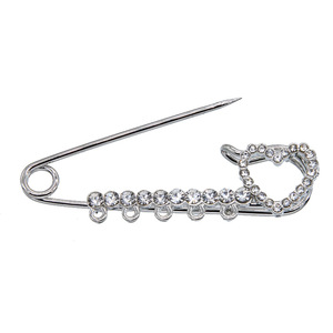 Spilla con strass a cuore con 5 anelli corpetto a spilla per fai da te creazione di gioielli fai da te accessori per abiti da moda - Product Image 3