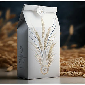 Sacs d'emballage pour farine en plastique refermable à fermeture éclair, imprimés en gravure, de qualité alimentaire, résistants à l'humidité, 1 kg, 2 kg, 5 kg, 10 kg, pour usage agricole - Product Image 2