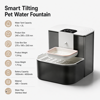 Fontaine à eau intelligente pour animaux de compagnie, chat et chien, sans filtre, distributeur inclinable, séparation eau propre et eau sale, eau chaude, OEM ODM, vente en gros