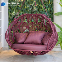 Fauteuil suspendu moderne en métal pour jardin, chaise œuf tressée en corde pour extérieur, mobilier de patio pour villa et parc