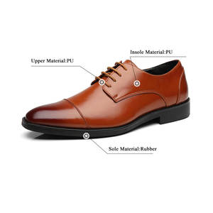 Chaussures habillées pour hommes en cuir noir et marron, taille 37-48, bout carré, style derby, chaussures de cérémonie, chaussures de mariage, 706-1 - Product Image 2