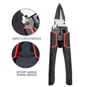 8.5" Needle-nose Pliers Multi-function Wire Stripper Cutter Pliers Wire Cutter Cutters Wire Stripper Pliers