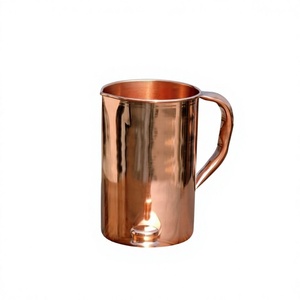 Classic Hammered Copper Water Pitcher with Lid 1.7L Eco-Friendly Handmade Drinking Jug and Cups for Home Party Use - Product Image 4