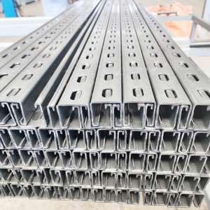 Heavy Load 304 316 Stainless <b>Steel</b> Unistrut Channel 3m 6m Hdg Pg C <b>Profile</b> Perforated Strut Channel - Product Image 6