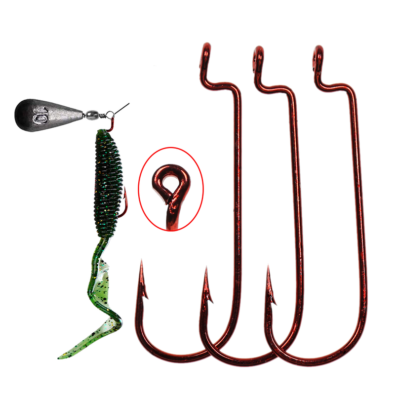 Red Narrow Belly Crank Offset Fishing