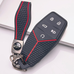 Coque de clé en silicone avec cordon de sécurité à mousqueton, qualité supérieure, anti-rayures, élégante, pour <span class=keywords><strong>MG</strong></span> <span class=keywords><strong>Motor</strong></span> MG3 MG4 MG5 MG6 ZS ZST HS <span class=keywords><strong>EHS</strong></span> - Product Image 6