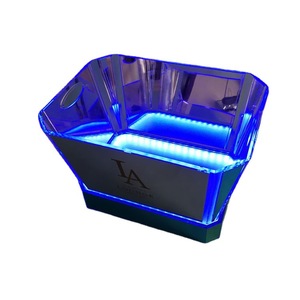 Personalizado 5l 8l 12l resplandor iluminado LED luz acrílico metal PP ABS hielo enfriador titular hielo bañera barril tazón Mexico tequila cubo de hielo - Product Image 2