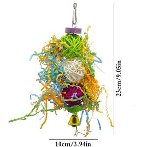 Atacado 3 Pacote Colorido Luxo Clássico Madeira Rattan Bola Chew Brinquedos Pet Acessório para Papagaios <span class=keywords><strong>Bird</strong></span> Cage - Product Image 6