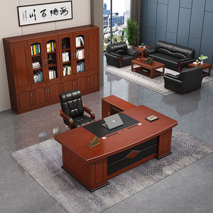 Conjunto de Sofá de Oficina de Cuero Genuino de Tres Plazas con Mesa de Centro y Sillas para Uso Comercial, Estructura de Madera Sólida y Duradera - Product Image 2