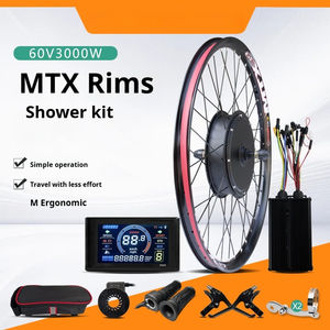 Kit de Conversión de <span class=keywords><strong>Bicicleta</strong></span> Eléctrica con Motor de Cubo MTX de Aleación de Aluminio de Doble Capa Reforzado de Alta Resistencia, 60v 3000w, con LED y Giro - Product Image 1
