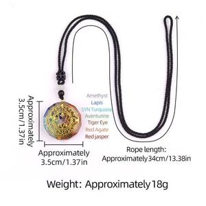 Bán buôn ogan 7 <span class=keywords><strong>Chakra</strong></span> Vòng sỏi Mặt dây chuyền sỏi đá chữa bệnh orgonite Thiền chữa bệnh tinh thể đá quý Mặt dây chuyền - Product Image 4