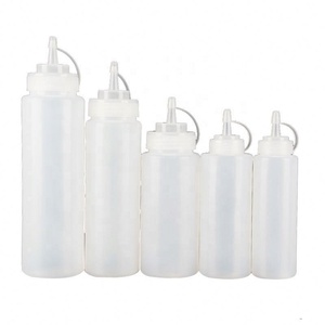 Wholesale 8oz Plastic Squeeze Sauce Bottles Kitchen <b>Ketchup</b> Dispenser Condiment Bottles - Product Image 5