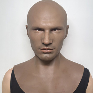 Factory Eco-Friendly Halloween Simulation Realistic Old Man Face Silicone Mask - Product Image 5
