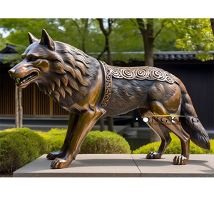 Décor de jardin extérieur grandeur nature Bronze do Sculpture Statues de chien carlin en métal à vendre - Product Image 6