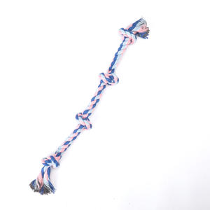 Çevre Dostu Lüks Köpek Oyuncağı Büyük Çift Katlı Üç Düğümlü Diş Temizleyici Pamuk Halat Isırmaya Dayanıklı Ses Çıkaran Tavuk Aromalı 160g - Product Image 6