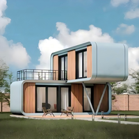 Maison conteneur intelligente de 40 pieds, maisons préfabriquées modulaires, maison conteneur 3 chambres avec cuisine et séjour