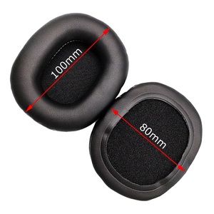 Almohadillas para los oídos <span class=keywords><strong>ATH</strong></span> M10 M20 M30 M35 M40 M45 <span class=keywords><strong>M50</strong></span> Pro5, almohadillas ovaladas con reducción de ruido, Funda de cuero PU, almohadillas de espuma de repuesto para los oídos - Product Image 2