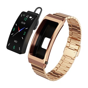 K13s 2 en 1 para auriculares <span class=keywords><strong>Bluetooth</strong></span> y <span class=keywords><strong>pulsera</strong></span> <span class=keywords><strong>inteligente</strong></span> <span class=keywords><strong>con</strong></span> asistente de voz AI GPS seguimiento Control táctil ranura Sim para IOS y Android - Product Image 2