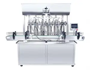 Inline Filling Machine 4 Nozzles Liquid Filling Machine Automatic Overflow Liquid Bottle Filler For Beverage Juice