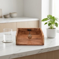 Nouveau porte-serviettes en bois rustique pour tables de cuisine, comptoirs, pique-niques, restaurants, décoration intérieure