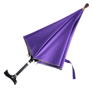 <span class=keywords><strong>Canne</strong></span> de marche auto-ajustable pour personnes âgées, avec revêtement argenté imperméable, <span class=keywords><strong>parapluie</strong></span> droit en treillis, avec logo - Product Image 5