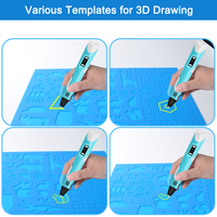 Pièces d'imprimante 3D personnalisées, planche à dessin en silicone, ensemble de jouets de dessin amusants, tapis d'impression 3D en silicone avec 2 protège-doigts