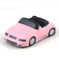 Balle anti-stress souple en mousse PU pour le transport, jouet anti-stress personnalisé avec logo, en forme de voiture de sport, jouet à presser