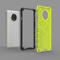 Couverture de téléphone mince transparente en nid d'abeille en TPU pour coque arrière antichoc Oneplus 7T