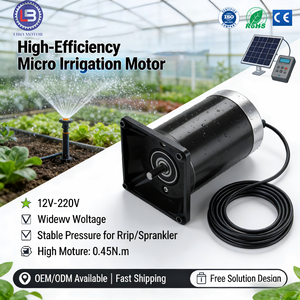 Motor de CC de Alto Torque 0.45Nm 76mm 12V-24V 150W para Microaspersores Agrícolas y Bombas de Sistemas de Riego por Goteo - Product Image 1