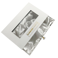 Boîtes cadeaux en papier à perruques à tiroir de luxe avec fenêtre transparente Boîtes d'emballage pour soins de la peau cosmétiques Boîtes cadeaux coulissantes