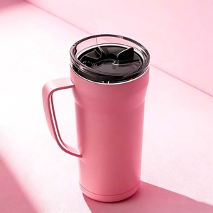 BPA Free 20oz/600ml Tumbler Powder Coated Vacuum <b>Double</b> Layer Stainless Steel Cup with Handle - Product Image 3