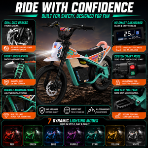 Vente en gros de motos électriques pour enfants 16S, 530W, haute puissance, avec roues tout-terrain de 16 pouces, pour les distributeurs - Product Image 6