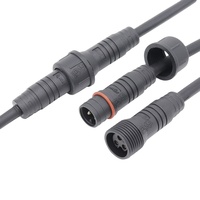Nylon de haute qualité étanche 2 broches mâle et femelle avec câble connecteur Led M19 IP68