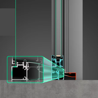 Ventanas Corredizas de Doble Vidrio con Aislamiento Térmico de Diseño Moderno, de Aluminio Negro